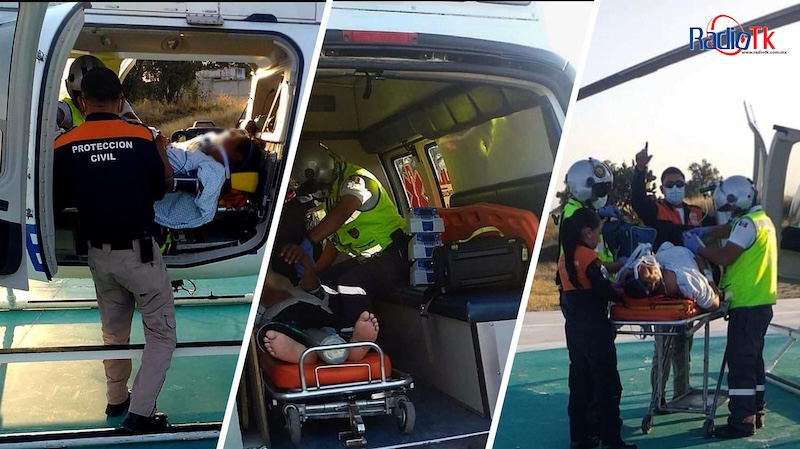 Trasladan vía aérea a un hombre con neumonía de Acatzingo al Hospital General de Cholula